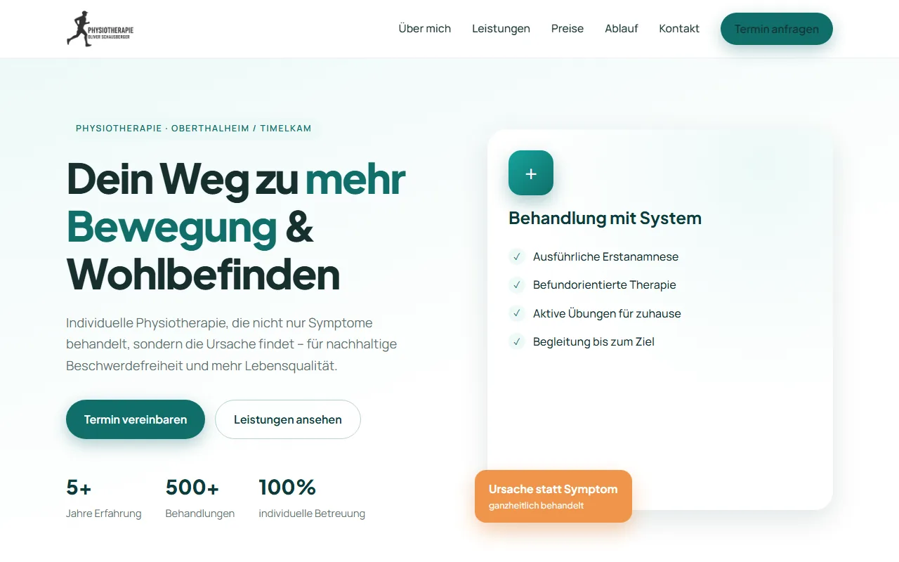 Startseite von physio-oli.at